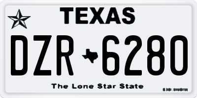 TX license plate DZR6280