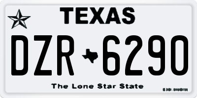 TX license plate DZR6290