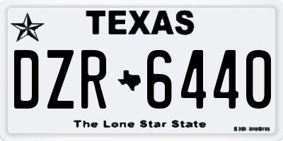TX license plate DZR6440
