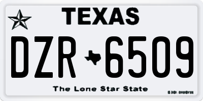 TX license plate DZR6509