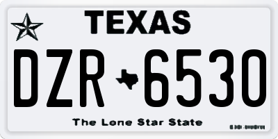 TX license plate DZR6530