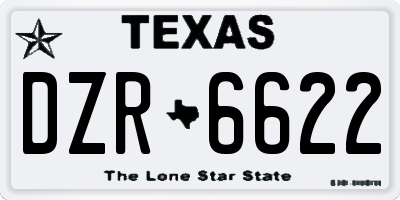 TX license plate DZR6622