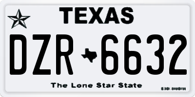 TX license plate DZR6632