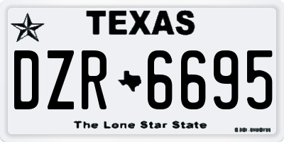 TX license plate DZR6695