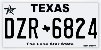 TX license plate DZR6824