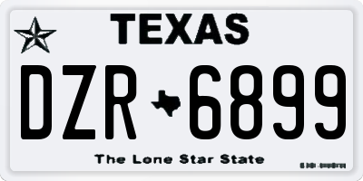 TX license plate DZR6899