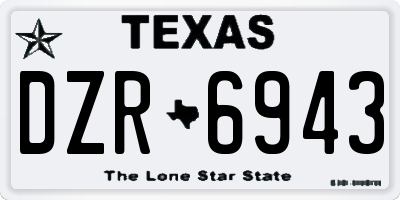 TX license plate DZR6943