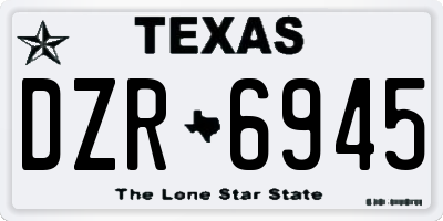 TX license plate DZR6945