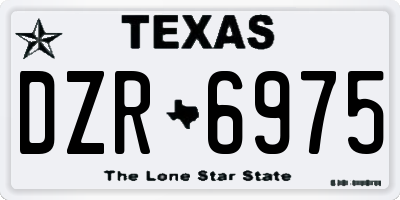 TX license plate DZR6975