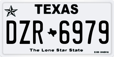TX license plate DZR6979