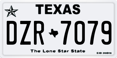 TX license plate DZR7079