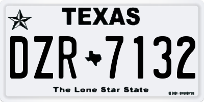 TX license plate DZR7132