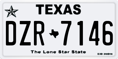 TX license plate DZR7146