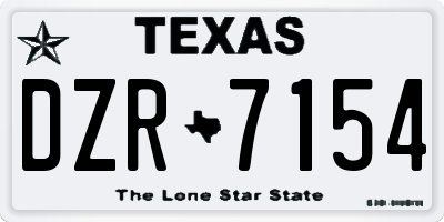 TX license plate DZR7154