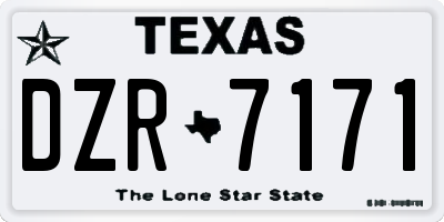 TX license plate DZR7171