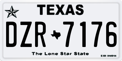 TX license plate DZR7176