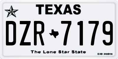 TX license plate DZR7179