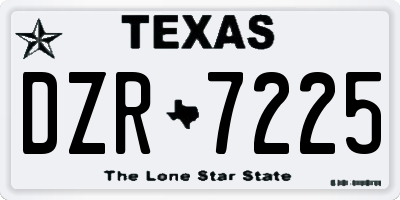 TX license plate DZR7225