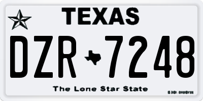 TX license plate DZR7248