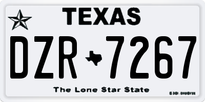 TX license plate DZR7267