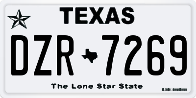 TX license plate DZR7269