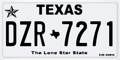 TX license plate DZR7271