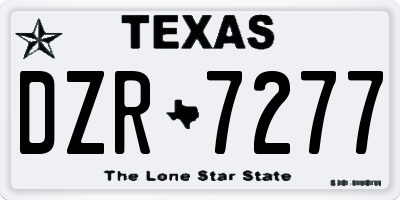TX license plate DZR7277