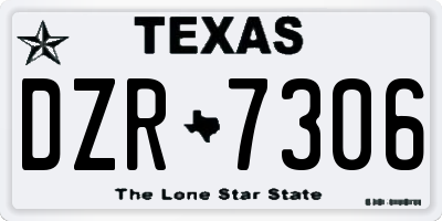 TX license plate DZR7306