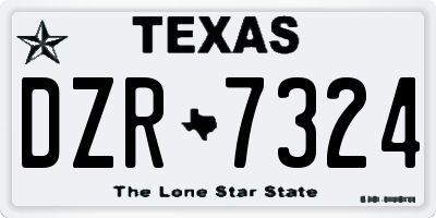 TX license plate DZR7324