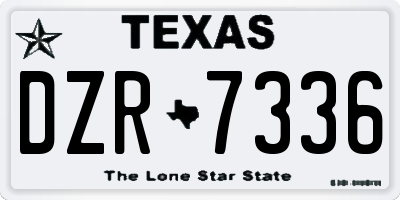 TX license plate DZR7336