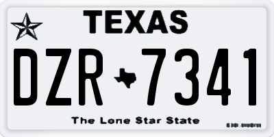 TX license plate DZR7341