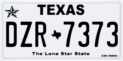 TX license plate DZR7373