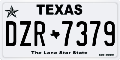 TX license plate DZR7379