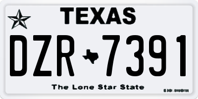 TX license plate DZR7391