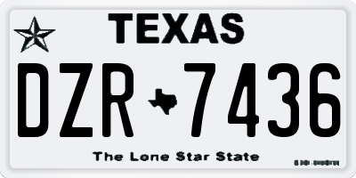 TX license plate DZR7436