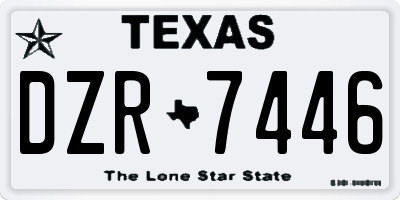 TX license plate DZR7446