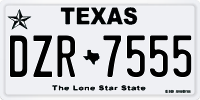 TX license plate DZR7555