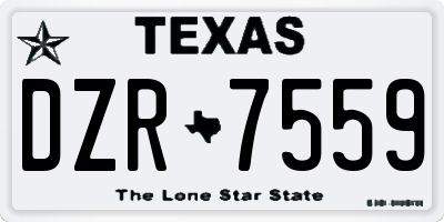 TX license plate DZR7559