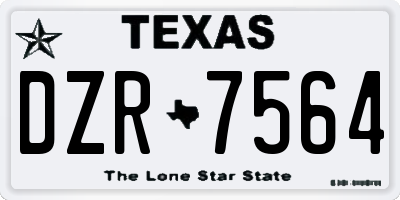 TX license plate DZR7564