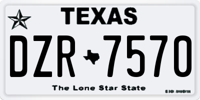 TX license plate DZR7570
