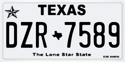 TX license plate DZR7589