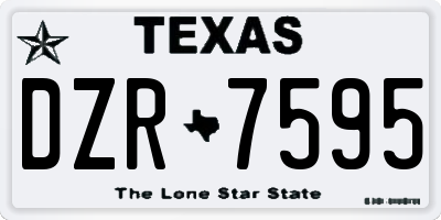 TX license plate DZR7595