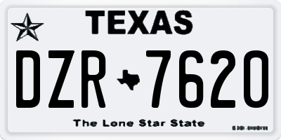 TX license plate DZR7620