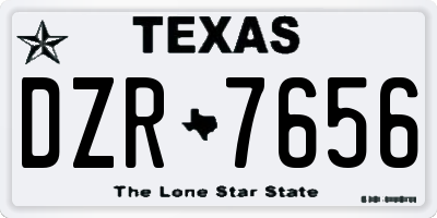 TX license plate DZR7656