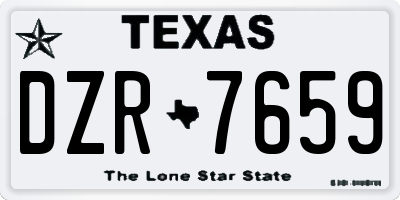 TX license plate DZR7659