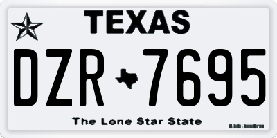 TX license plate DZR7695