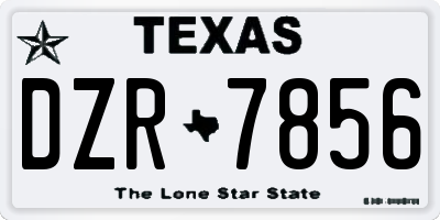 TX license plate DZR7856