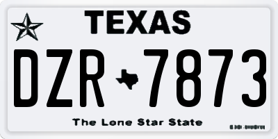 TX license plate DZR7873