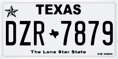 TX license plate DZR7879