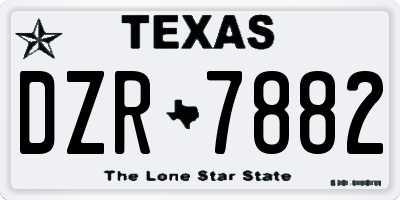 TX license plate DZR7882